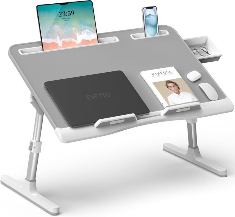 Laptop Bed Desk, X-Large Leather Adjustable Computer Bed Table Tray 1 61QS5BoC0HL. AC SL1500 Smart Living Starts Here