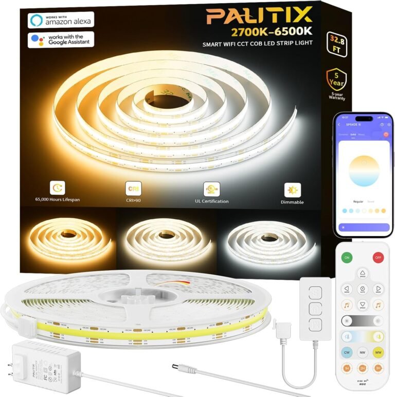 PAUTIX CCT COB LED Strip Light White Tunable 6400LEDs 2 71R63NLhQIL. AC SL1500 Smart Living Starts Here