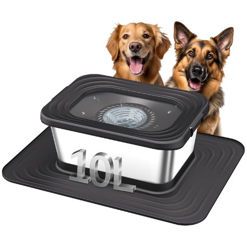 Decflow 10L Stainless Steel Dog Water Bowl, No Spill Anti-Splash Dog 6 Design sans titre 11 Smart Living Starts Here