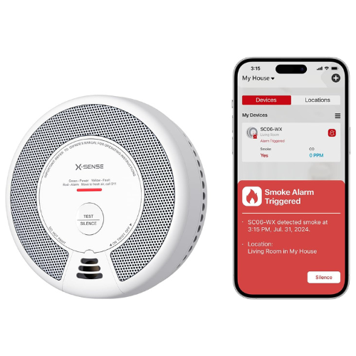 X-Sense Smart Smoke Detector Carbon Monoxide Detector Combo with No Fee App Notification 3 Design sans titre 2 Smart Living Starts Here