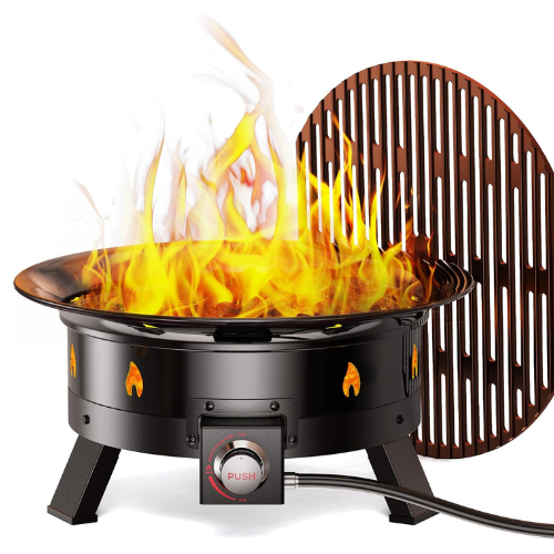 Ciays Large Propane Fire Pit 19 Inch, Gas Fire Pit with Grill Grate 1 Design sans titre 8 Smart Living Starts Here